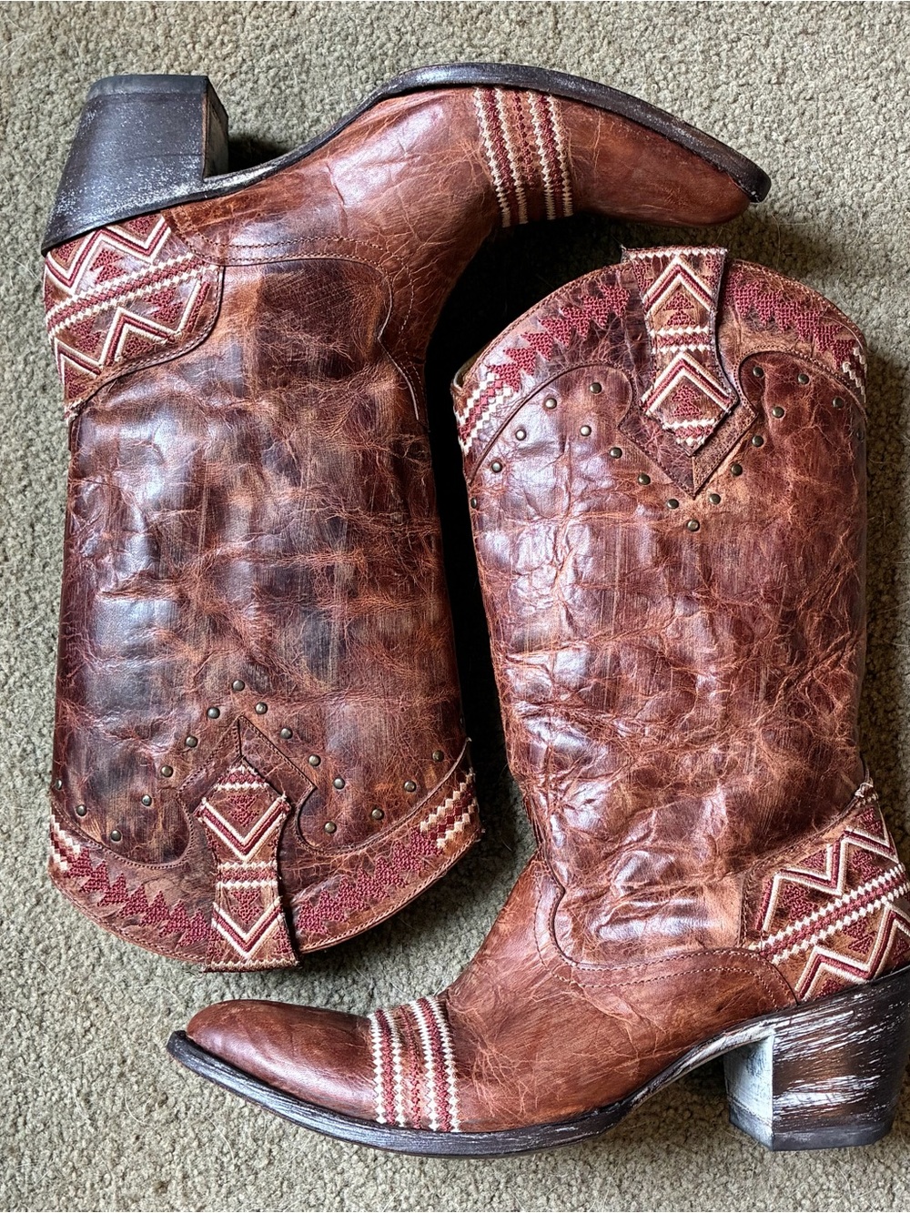 Yippee Ki Yay By OLD GRINGO Brown Leather Vintage Women's Boots 9.5B Western
